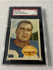 1960 Topps #77 Pat Summerall Autographed Card SGC Authentic Signature NY Giants