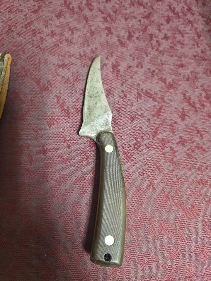 De colección Schrade Old Timer Sharpfinger #152 con funda de cuero Foto 4 de 4