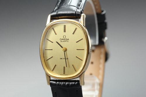 1979 *quasi come nuovo* OMEGA De Ville Cal.1350 591.016 quadrante oro quarzo donna vintage