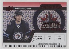 2022-23 Credentials Debut Ticket Access Horizontal Red Johnathan Kovacevic 16fy