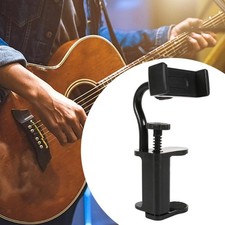 Guitar Phone Holder Mount Practical Black for 6-10cm Thick Guitars/ukulele