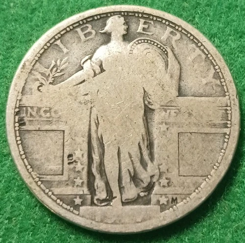 1917 Type 1 Standing Liberty Quarter - Slightly Bent