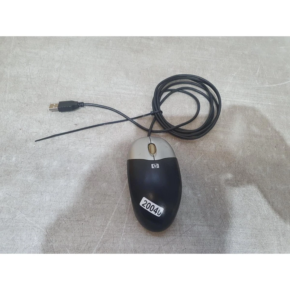 HP M-UAE96 Optical Mouse Black Wired USB 3-Buttons Scroll Wheel for Desktop PC - Image 4 of 4