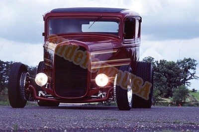 Vintage 35mm Color Film Slide Hot Rod Classic Car Custom X-2483