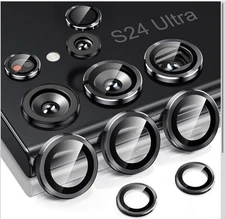 For Samsung Galaxy S24 Ultra S24 Plus Metal Rings Camera Lens Protector Cover