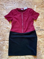 Brand new Burgundy & Black Zipper Dress with size Small and regular fit