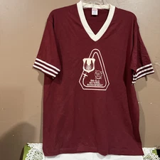 Vintage Around The World SM-ALC material management T-Shirt USA Size L Jerzees