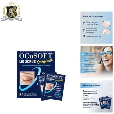 Organic Alcohol-Free Eyelid Towelettes - Comfort for Mild to Moderate Conditions