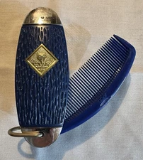VINTAGE CUB SCOUT BRUSH AND COMB "shaped like pocket knife"