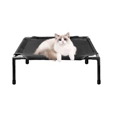 Elevated Cat Hammock Bed, Pet Hammock Bed Easy Assembly with Removable Washab...