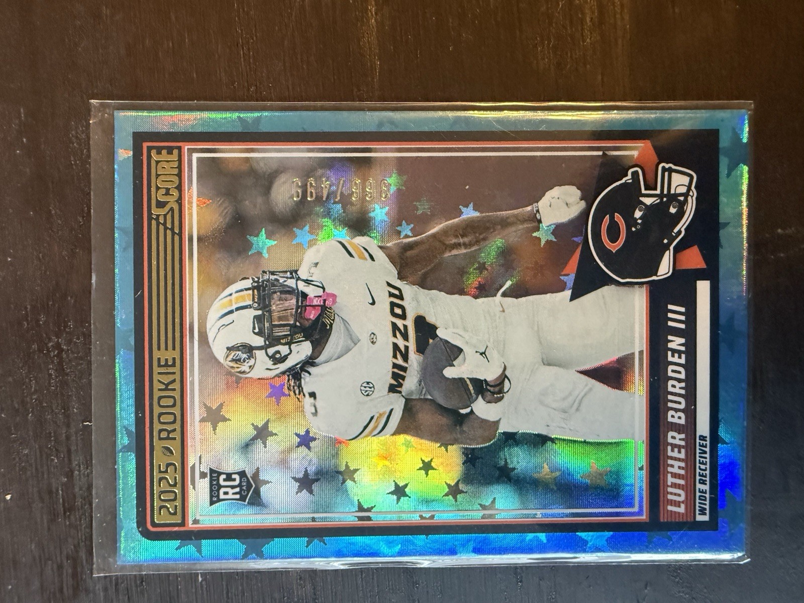 2025 Panini Score Rookie Stars Parallel Luther Burden III #18 Bears /499 