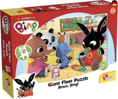 Liscianigiochi - Bing Giant Floor Puzzle 24 Teile Mega Puzzle 70x50 cm - Bravo