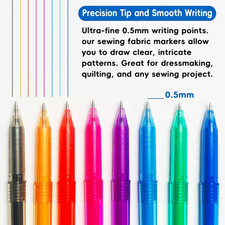 12 Pcs Heat Erasable Pens for Fabric, 0.5Mm Heat Erasable Fabric Marking Pens...