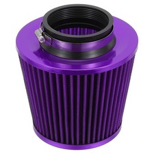 Filtro Aria Secca Clamp-On 3"(76mm) Aspirazione Aria Fredda Pulitore Cono Ricambio Viola