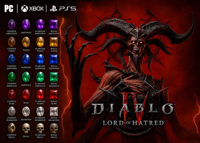  Diablo 4 SEASON 13 Lord Of Hatred GRAND+ HORADRIC + FLAWLESS GEMS All COLOR