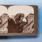 WW1 Military Stereoview 3D C1916 Peronne Somme France Medic Gives Aid Mid Battle