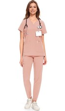COZYFIT Scrubs Set for Women Top Pants W/ 8 Pockets Size Medium FACTORY SEALED