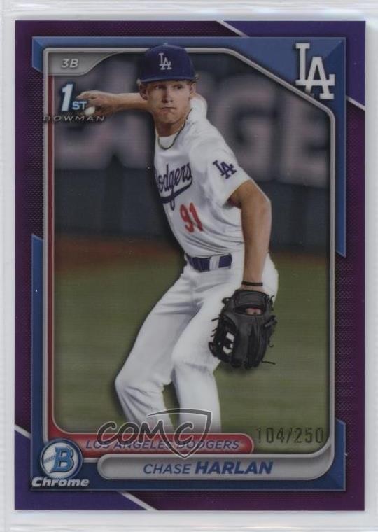 2024 Bowman Draft Chrome Purple Refractor /250 Chase Harlan #BDC-96 14md