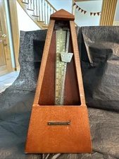 Vintage Wooden Seth Thomas Metronome E873-006 #10 USA Made Adjustable Tempo