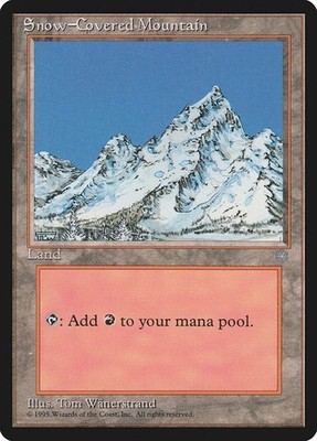 MP Snow-Covered Mountain, MTG, Ice Age, Magic the Gathering, 379 *B