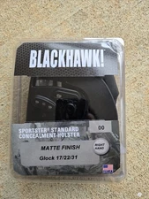 BLACKHAWK! STANDARD CQC SPORTSTER HOLSTER, SIZE 00, RIGHT HAND 415600BK-R