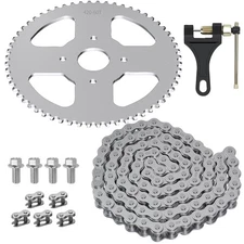 Silver 60T Sprocket with 420 Chain 90 Links Kit For CT200U BT200X Predator 212cc