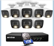Annke 5MP lite 8CH 1TB 5-in-1 Wired Security Camera System - Black -...