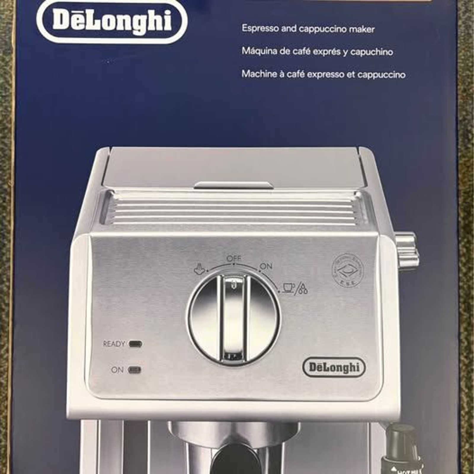 Delonghi Espresso and Cappuccino Maker.  (Open Box)