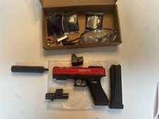 Electric Splat Gel Pistol Dual Mode Orby Blaster Adults & Teens 16+, Red/Black