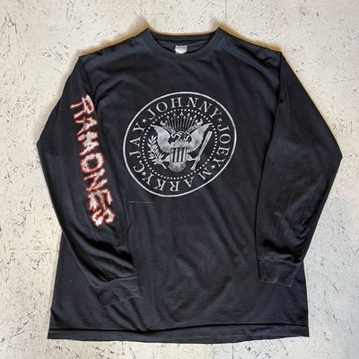 Vintage Ramones Hey Ho Langarm T Shirt XL Herren Selten Schwarz 90s Rare