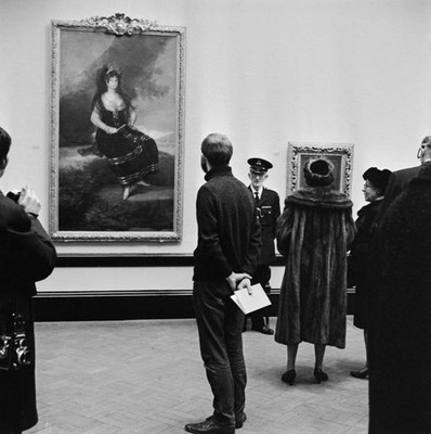 The opening of an exhibition of paintings by Francisco Goya at the- Old Photo