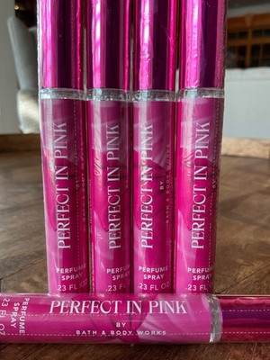 5 (FIVE) mini PERFECT IN PINK .23oz travel PERFUME SPRAY Bath and & Body Works