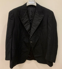 1940s vintage handtailored bespoke pure wool Night Tuxedo jacket blazer 48R 48S