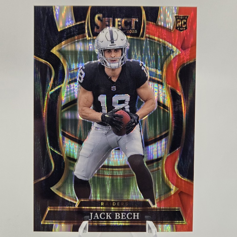 2025 Panini Select - Concourse Jack Bech #6 Black & Red Shock Prizm (RC)