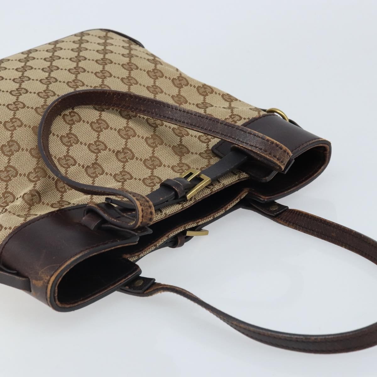 GUCCI GG Canvas Hand Bag Beige Gold 107757 Auth LNZ827 | eBay
