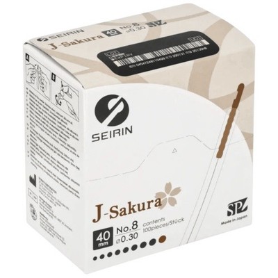 SEIRIN Akupunkturnadel J-type No.8 0,30 x 40mm (100 Stk