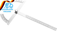 Gradmesser/Winkelmesser,0-180 Grad 15 Cm Goniometer Mit Feststellschraube Edelst