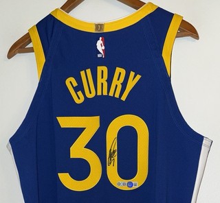 Stephen Curry Signed Warriors NBA Nike ADV Authentic Jersey Autograph USASM BAS