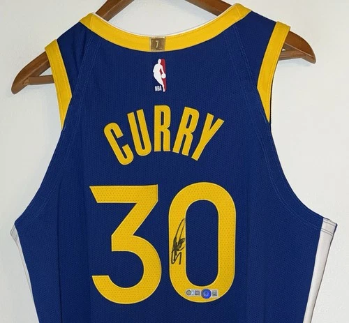 Stephen Curry Signed Warriors NBA Nike ADV Authentic Jersey Autograph USASM BAS