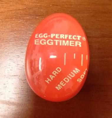 Vintage EGG PERFECT Egg Timer RED Oval Place in Boiling Water color changing