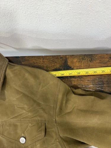 Buck Mason Men's M Khaki Waxed Canvas Trucker Jacket Corduroy Collar NWT image 14