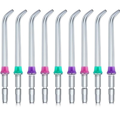 VWONST Replacement Classic Jet Tips 9 Count (Pack of 1), Pink, Green, Purple