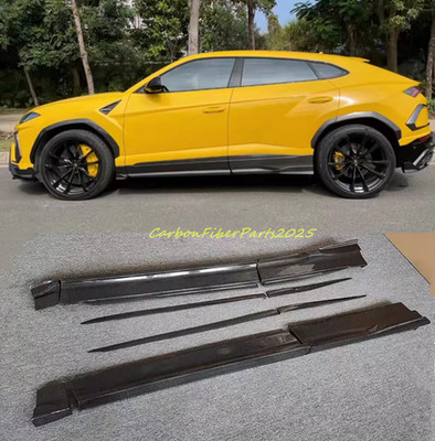 Fits For Lamborghini Urus 2018-2024 TOP Style real Carbon Fiber Sideskirts 10pcs