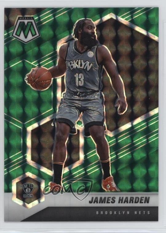2020-21 Panini Mosaic Green Mosaic Prizm James Harden #173 0vk0