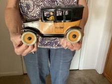 Antique Ferdinand Strauss tin lithograph wind-up Yell-O-Taxi 1920s (NICE!)
