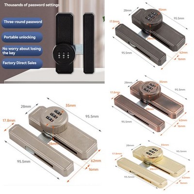 3 Digit Security Cabinet Password Lock Door Lock Mechanical Lock Non-Punch Part