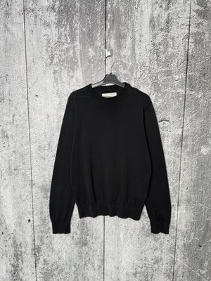 Our Legacy SS16 Black Crepe Lightweight Crewneck Sweater Mens Size 48 Sweatshirt