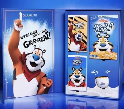 NEU Glamlite x Kellogg’s Frosted Flakes PR Box Full Collection Makeup Set RAR! - Bild 1 von 10