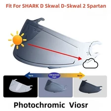 Photochromic Visor Lens Fit For SHARK Skwal/Spartan/D Skwal 2 Helmet Wind Shield
