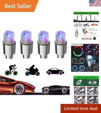 4 Pack Colorful Led Valve Stem Caps For Cars And Bikes - Enhance Safety At Night 4 Pack Colorful Led Valve Stem Caps For Cars And Bikes - Enhance Safety At Night